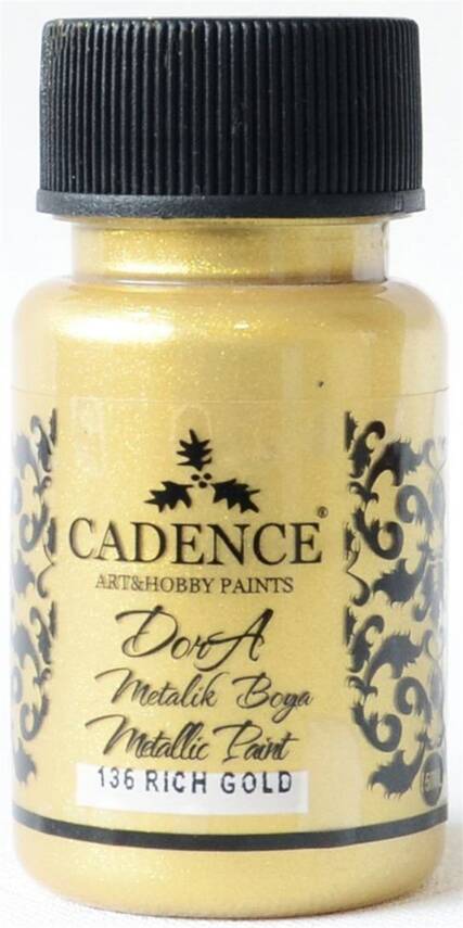 Cadence Dora Metalik Boya 50ml 136 R. Gold - 1