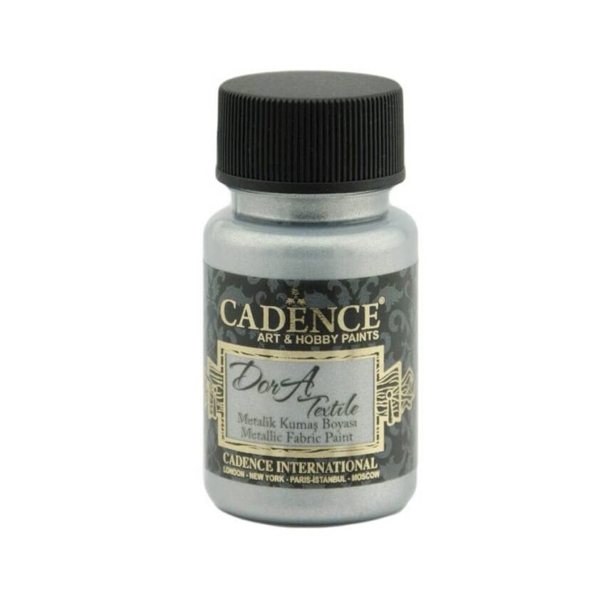Cadence Dora Metallic Fabric Paint 1132 Silver - 1