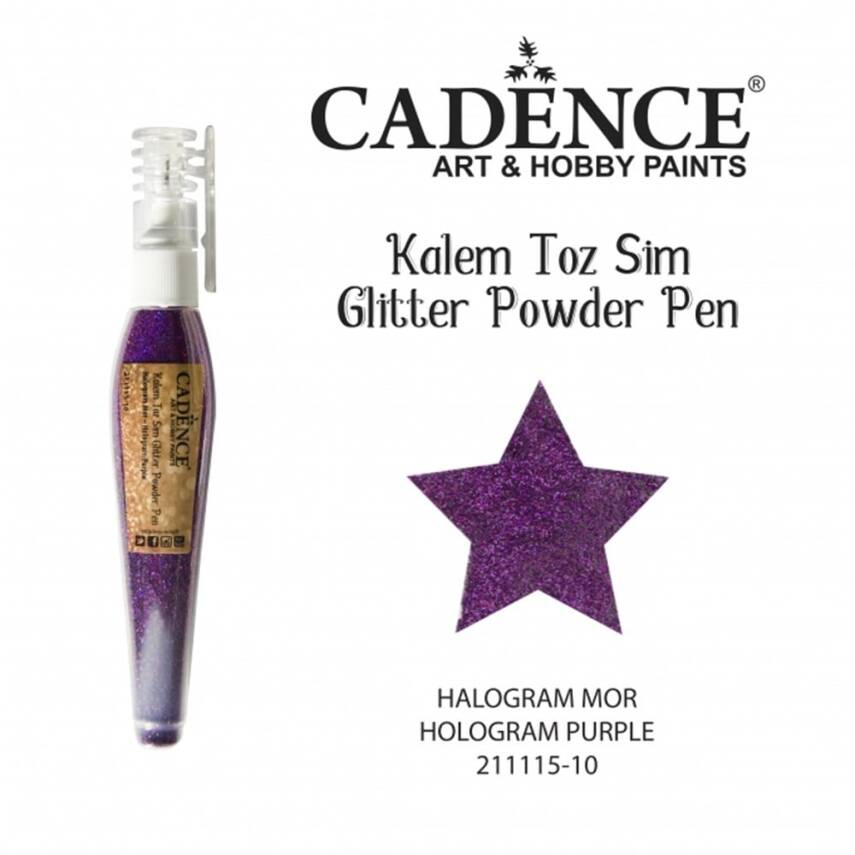 Cadence Glitter Powder Pen Hologram Purple - 1