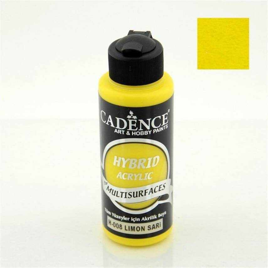 Cadence Hybrid Multisurface Acrylic Paint 120 ml H008 Lemon Yellow - 1