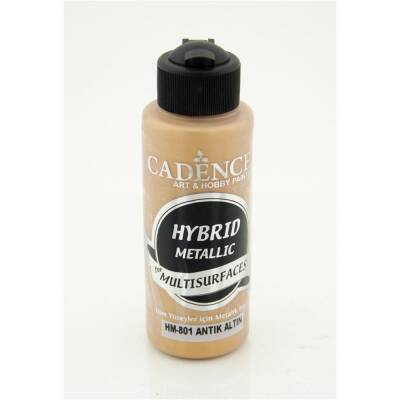 Cadence Hybrid Multisurface Acrylic Paint 120 ml HM801 Metallic Antique Gold