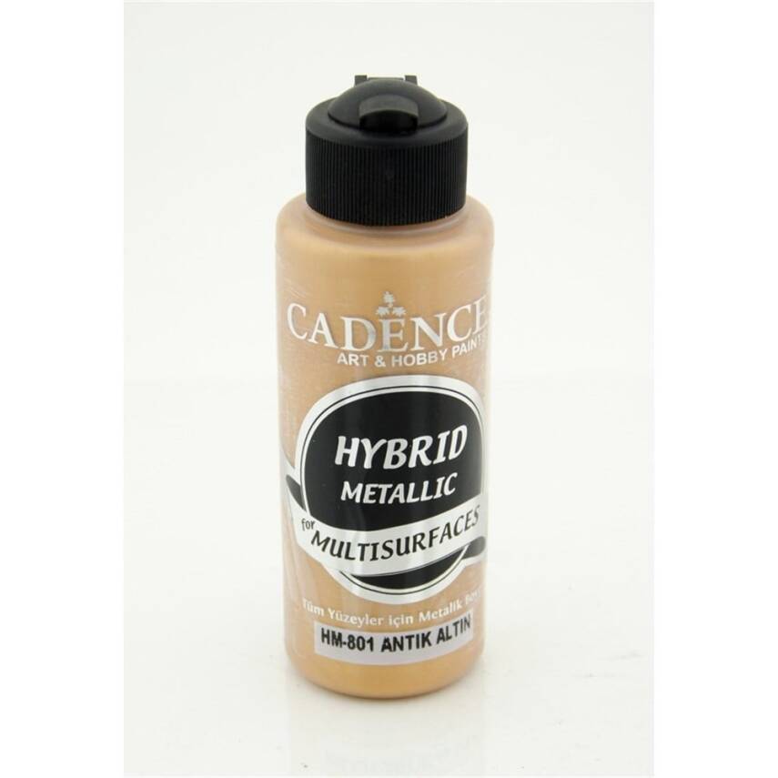 Cadence Hybrid Multisurface Acrylic Paint 120 ml HM801 Metallic Antique Gold - 1