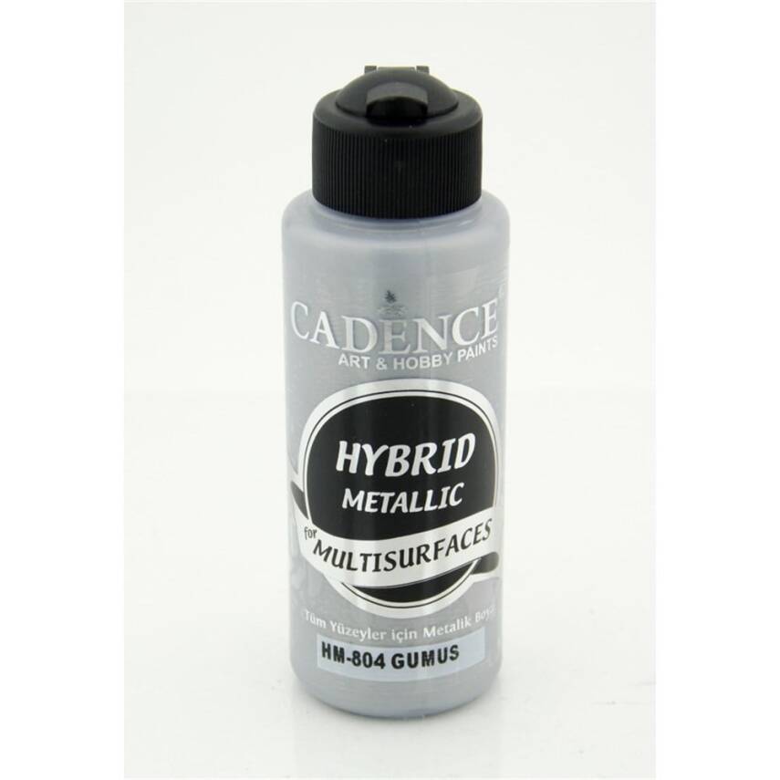 Cadence Hybrid Multisurface Acrylic Paint 120 ml HM804 Metallic Silver - 2