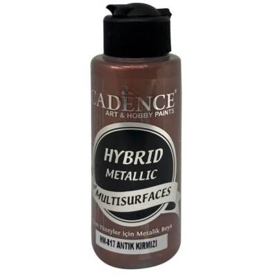 Cadence Hybrid Multisurface Acrylic Paint 120 ml HM817 Metallic Antique Red