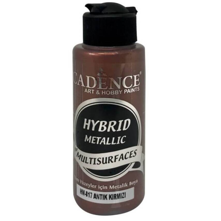 Cadence Hybrid Multisurface Acrylic Paint 120 ml HM817 Metallic Antique Red - 1
