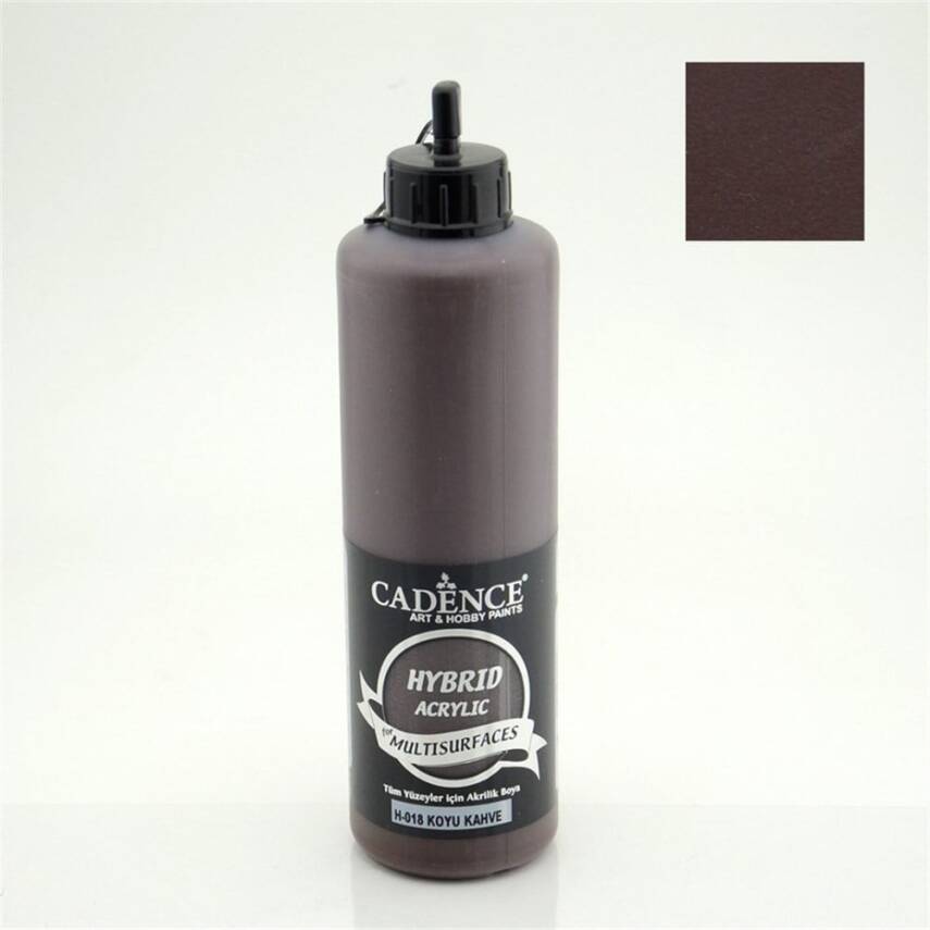 Cadence Hybrid Multisurface Acrylic Paint 500 ml H018 Dark Brown - 1