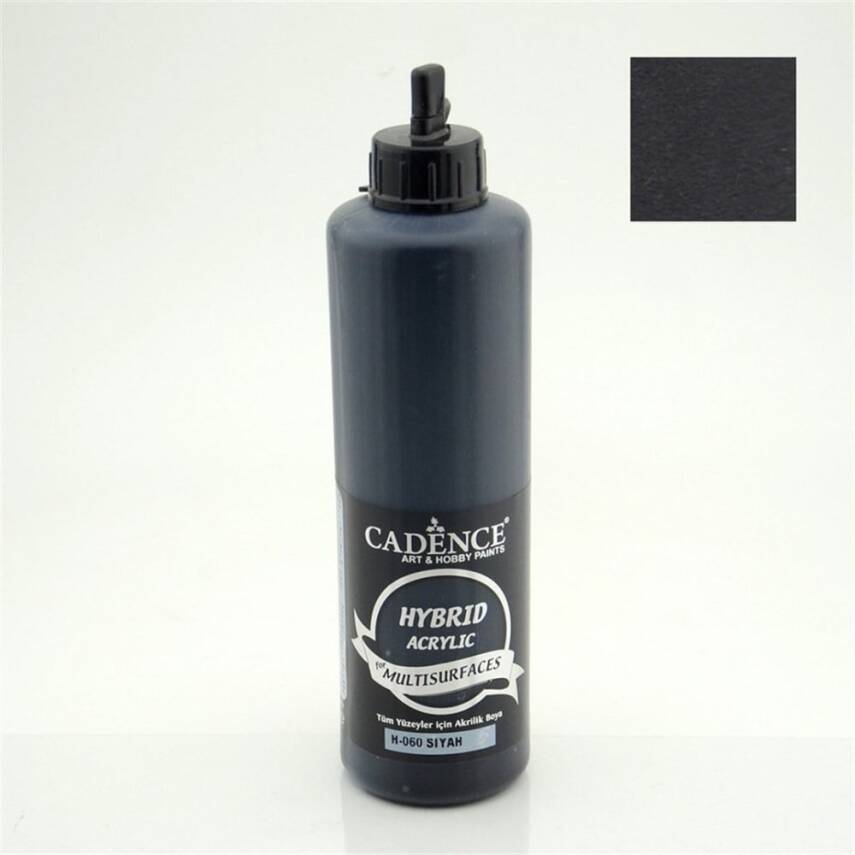 Cadence Hybrid Multisurface Acrylic Paint 500 ml H060 Black - 2