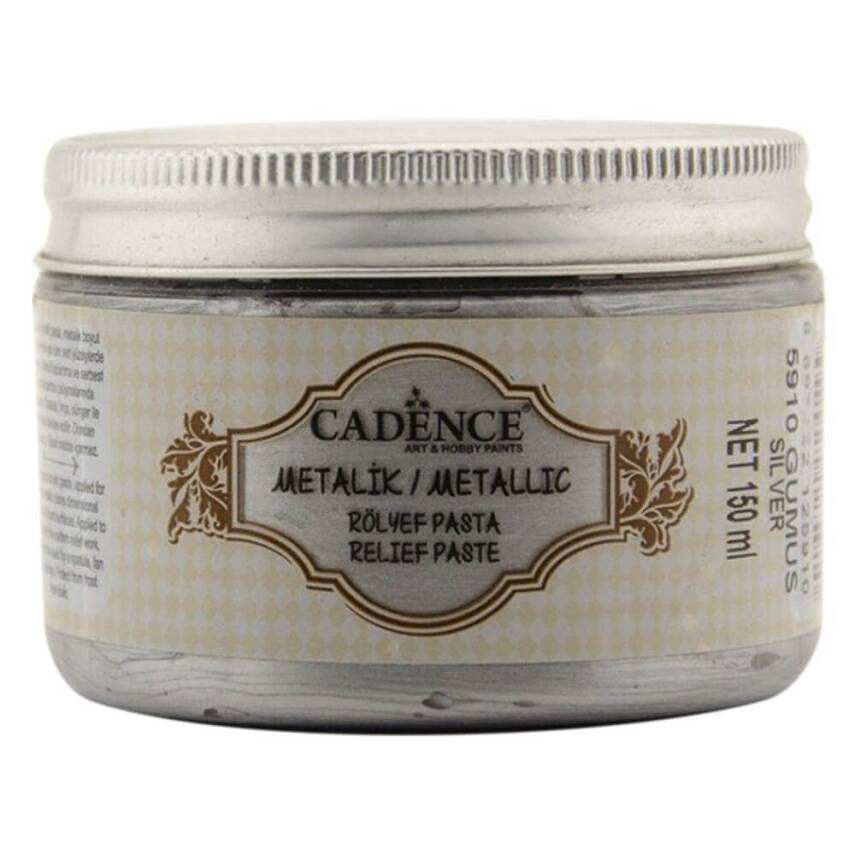 Cadence Metallic Relief Paste 150 ml Silver - 1