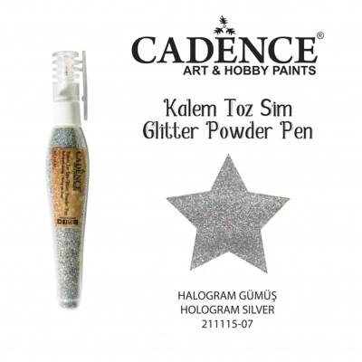 Cadence Pen Dust Glitter - Glitter Powder Pen Hologram Silver (1)