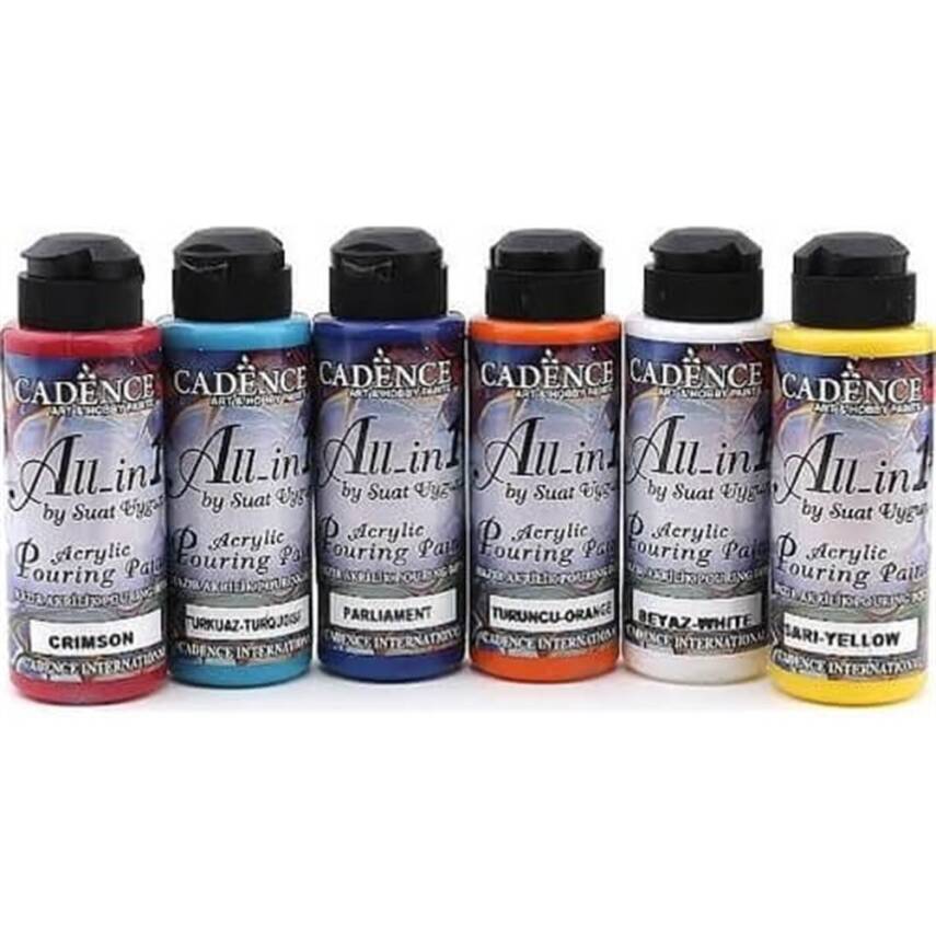 Cadence Pouring Effect 6-Piece Ready-Made Acrylic Paint Set - 1