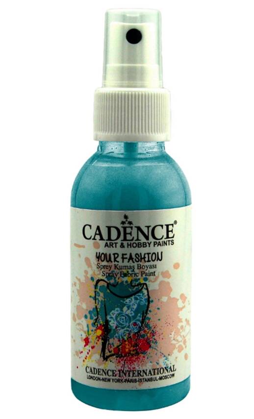 Cadence Sprey Kumaş Boyası 100 ml 1115 Turkuaz - 1