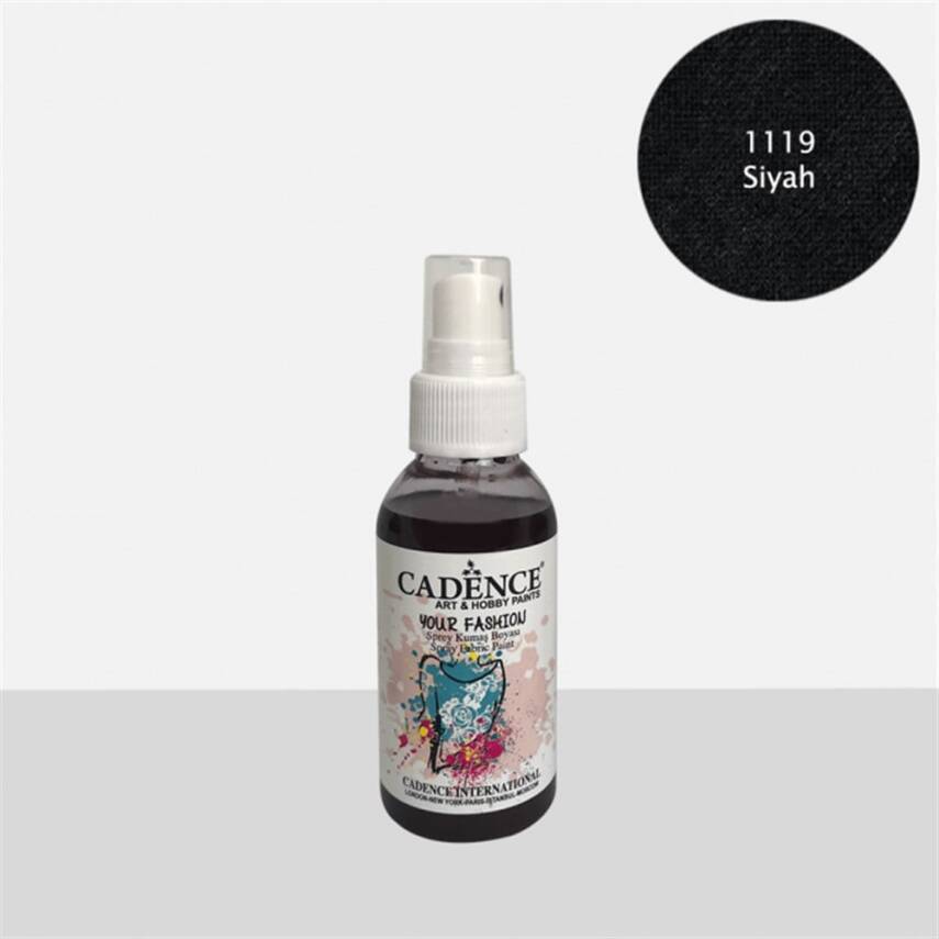 Cadence Sprey Kumaş Boyası 100 ml Black 1119 - 1