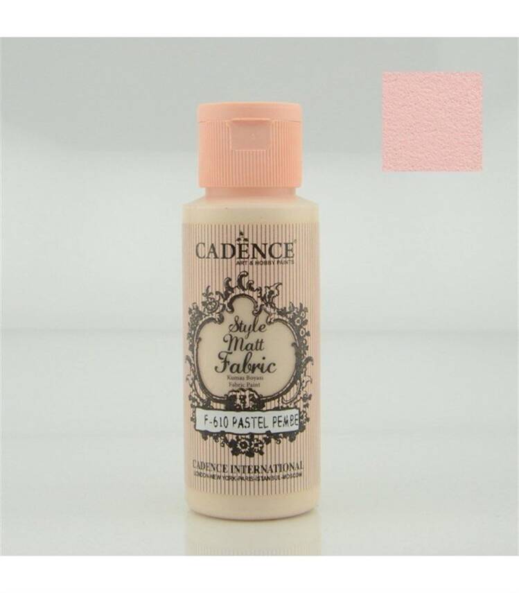 Cadence Style Matt Fabric Paint 59 ml 610 Pastel Pink - 1