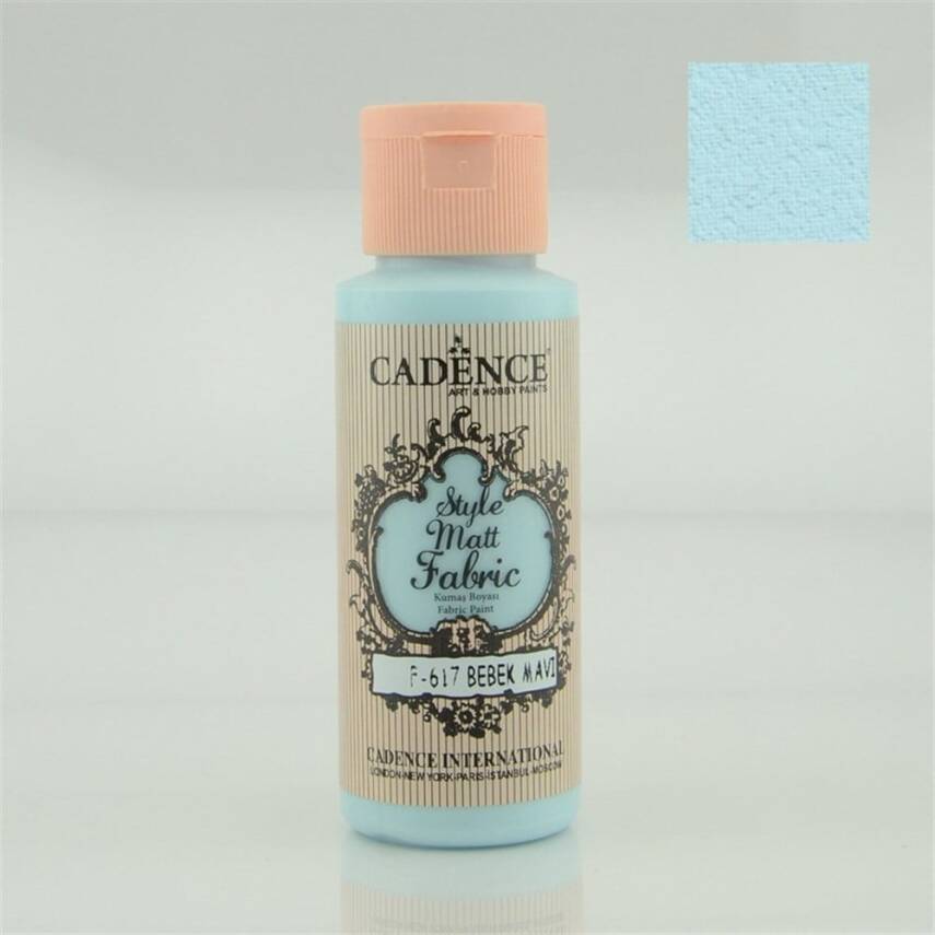 Cadence Style Matt Fabric Paint 59 ml 617 Baby Blue - 1