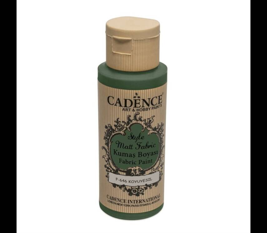 Cadence Style Matt Fabric Paint 59 ml 646 Dark Green - 1