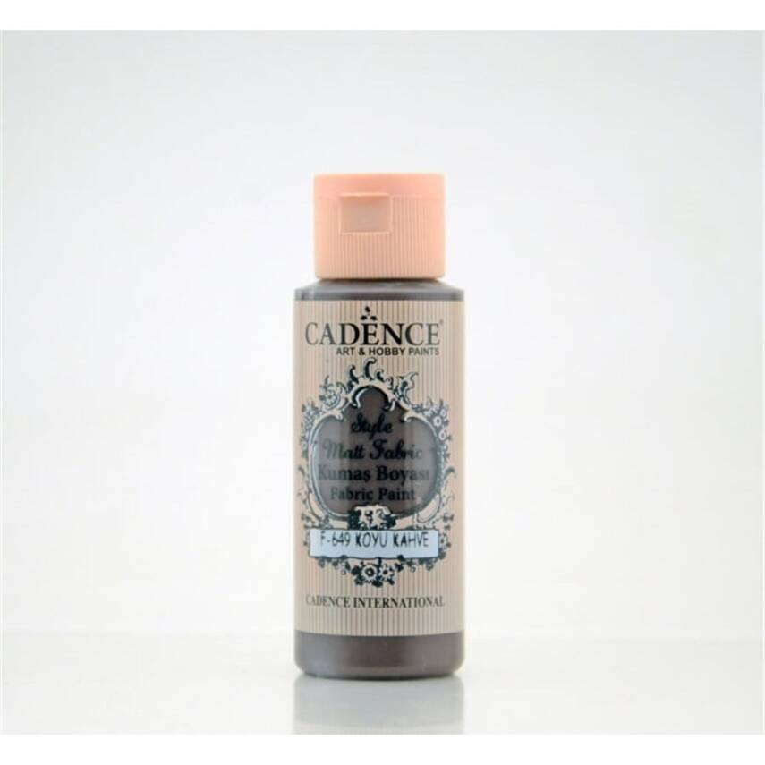 Cadence Style Matt Fabric Paint 59 Ml 649 Dark Brown - 1