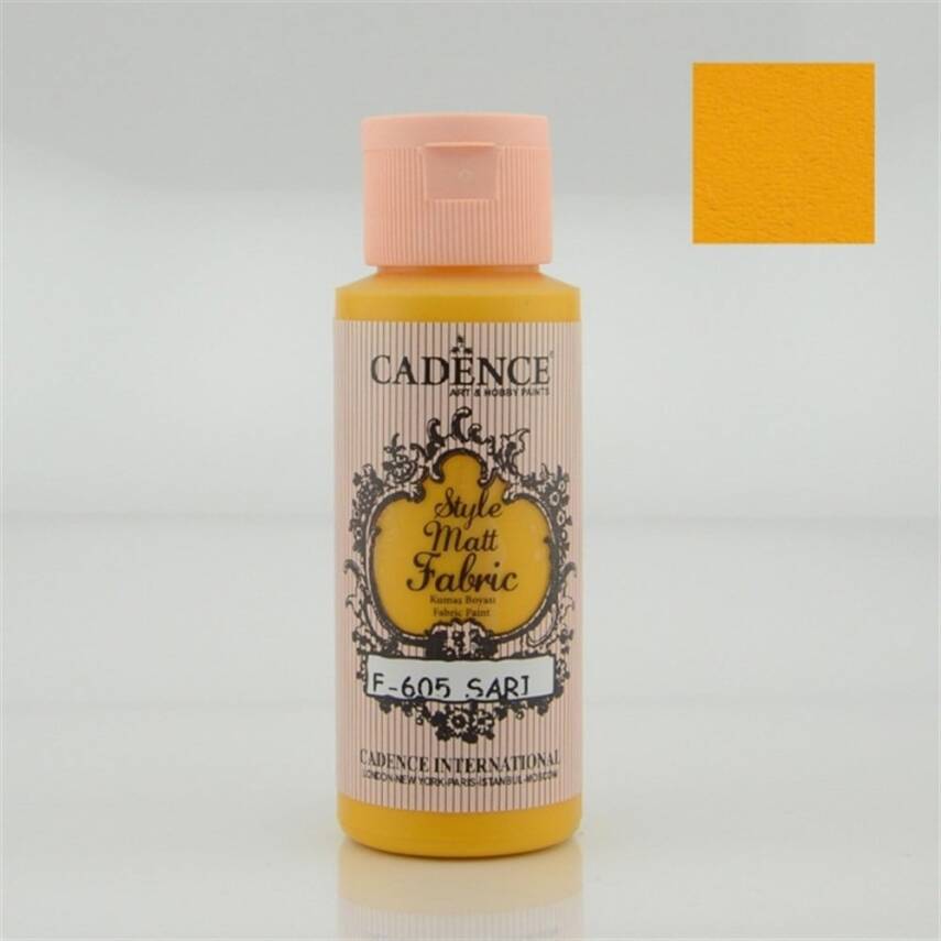 Cadence Style Matt Fabric Paint 59ml 605 Yellow - 1