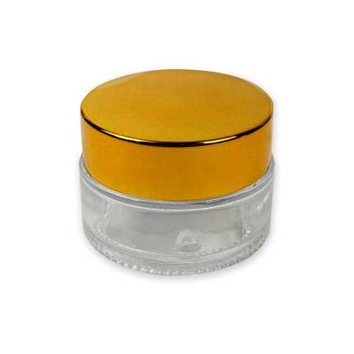 Glass Bottle with Clear Gold Cap 30 ml