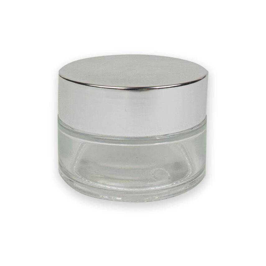 Cam Hokka Şeffaf Gümüş Kapak 30 ml - 1