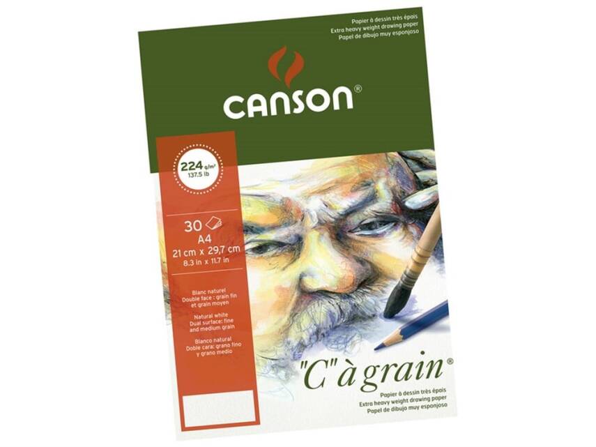 Canson Cagrain Multipurpose Drawing Notebook 224G 30 Pages A4 - 1