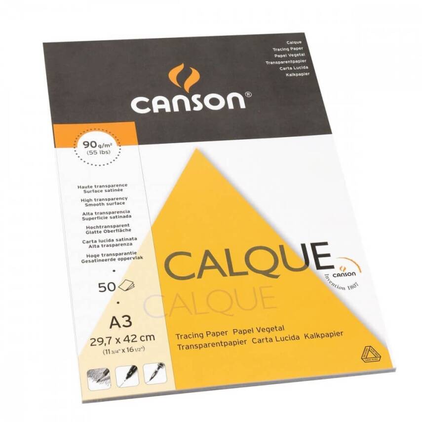 Canson Calque Tracing Paper Aydınger Bloğu A3 90Gr 50 Yp. - 1