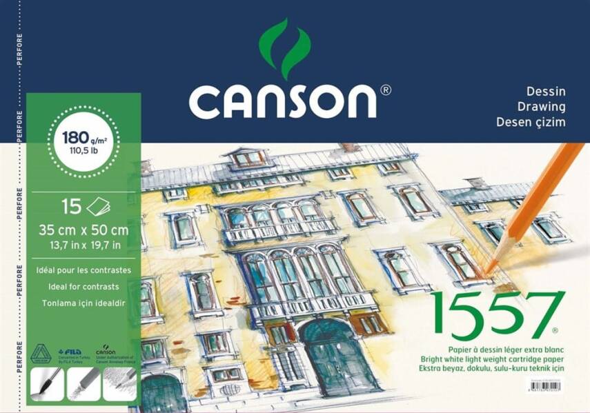 Canson Drawing and Painting Notebook 180 Gr 35X50 15 Pages Drawing Notebook - 1