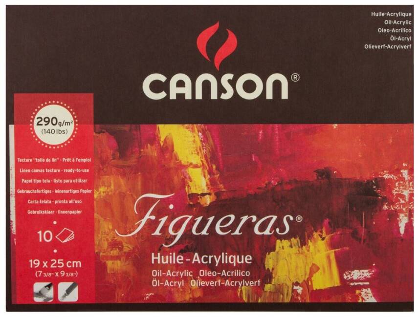 Canson Figueras Yapışkanlı Blok 19x25cm 290gr 10Syf - 1