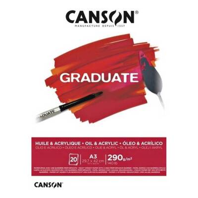 Canson Graduate Acrylic and Oil Paint Notebook A3 290 gr. 20 pages