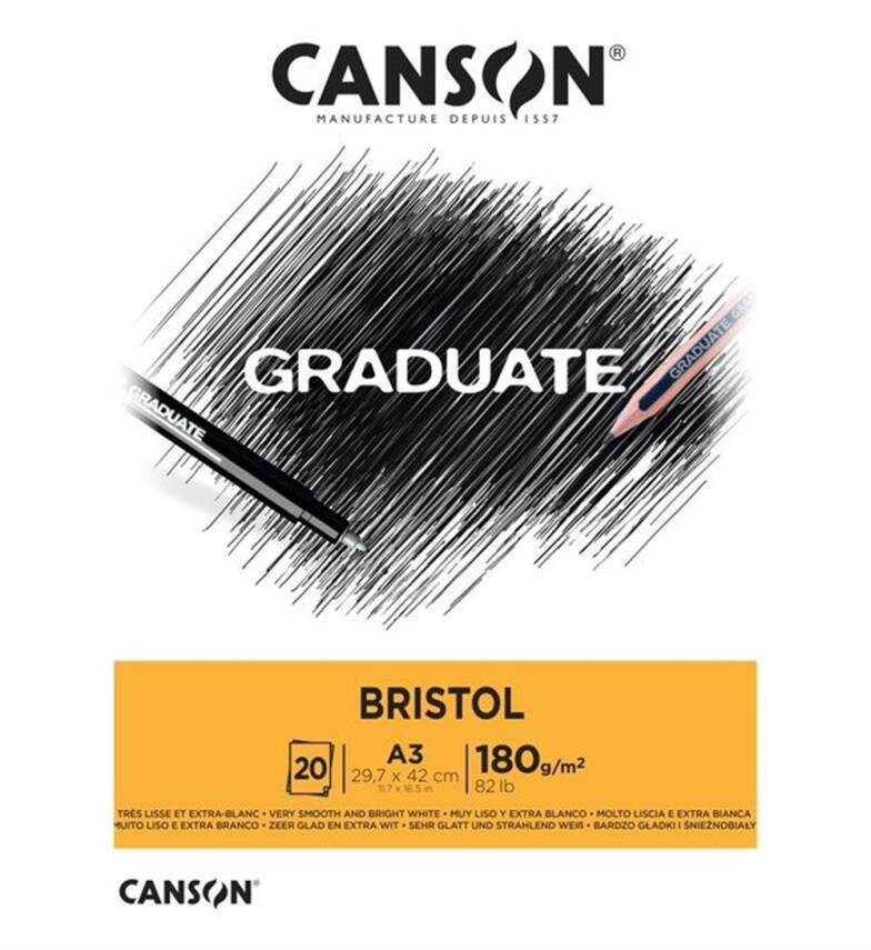 Canson Graduate Bristol A3 180G 20 Pages - 1