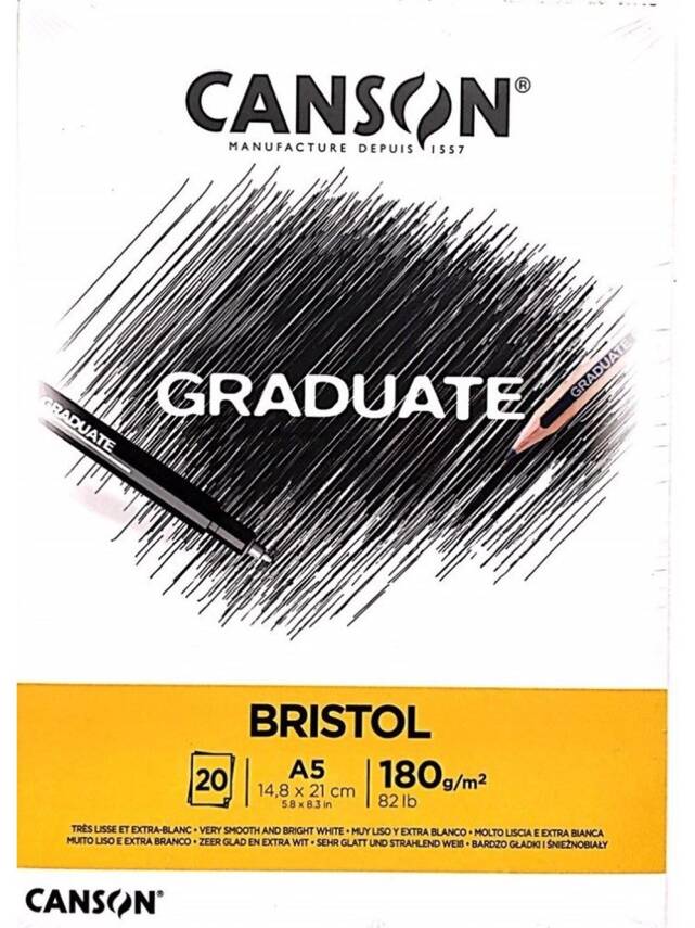 Canson Graduate Bristol A5 180G 20 Pages - 1