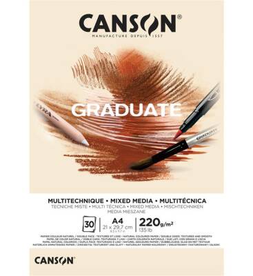 Canson Graduate Mix Media Natural 220G 30 Pages A4