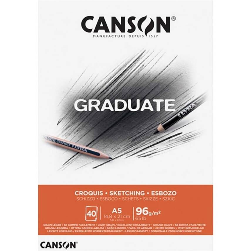 Canson Graduate Sketchbook A5 96G 40 Pages - 1