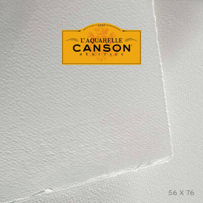 Canson Heritage Watercolor Paper 300 Gr 56X76 cm Cold Press