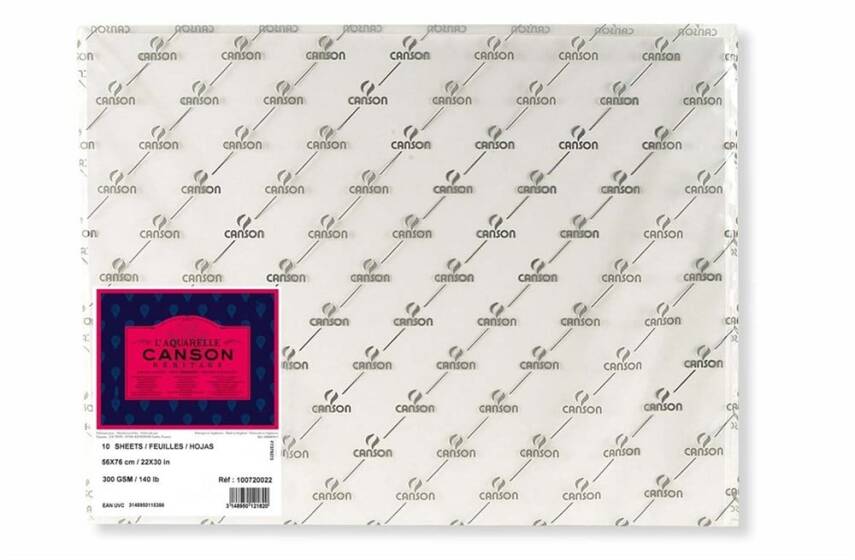 Canson Heritage Watercolor Paper 300 Gr 56X76 cm Hot Stamp - 1
