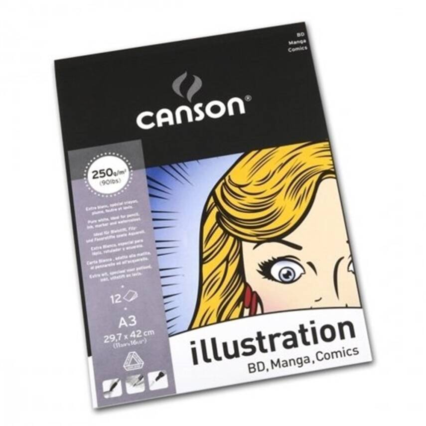 Canson Manga and Illustration Notebook 250 Gr A3 12 Pages - 1