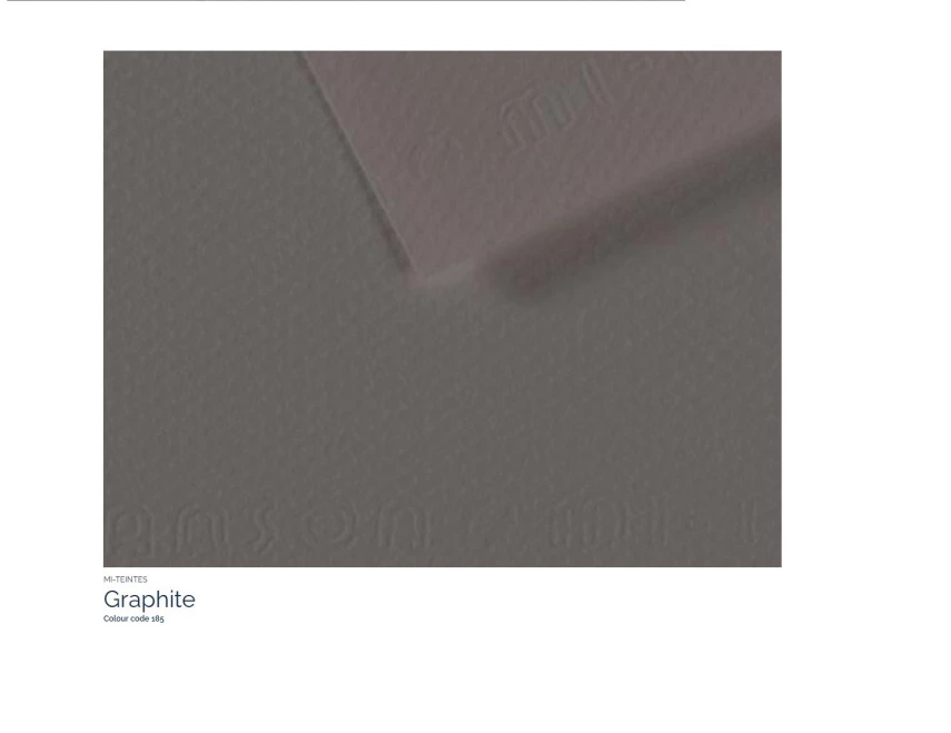 Canson Mi-Teintes Pastel Paper 50x65 160g Graphite Grey 185 - 1