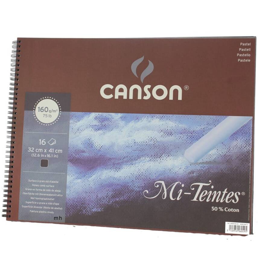 Canson Mi-Teintes Spiral Pad Black 160gr 32x41cm 16 Pages - 1