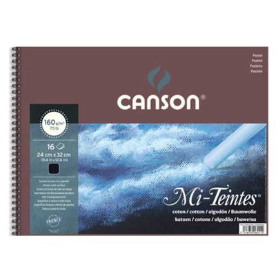 Canson Mi-Teintes Spiral Pad Black 160gr 32x41cm 16 Pages