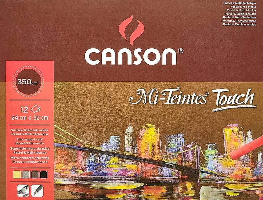 Canson Mi-Teintes Touch Pastel Defteri 350 gr 24x32 cm 12 sf - 1
