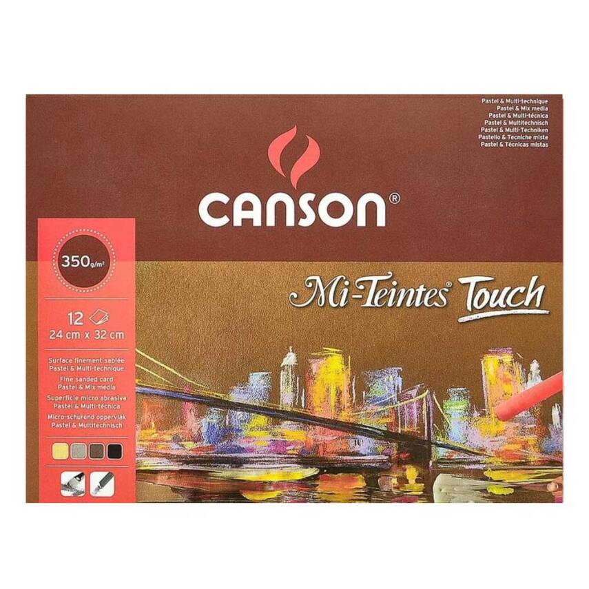 Canson Mi-Teintes Touch Pastel Notebook 350 gr 24x32 cm 12 pages - 1