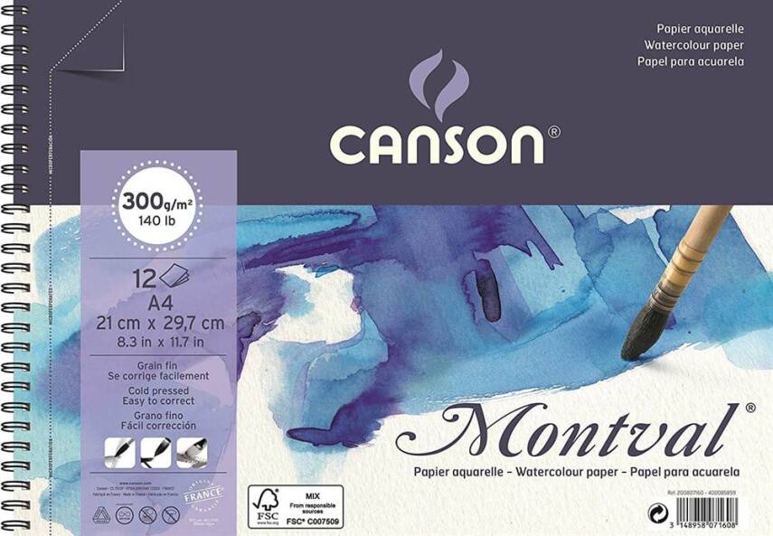 Canson Montval A4 300G Defter - 3