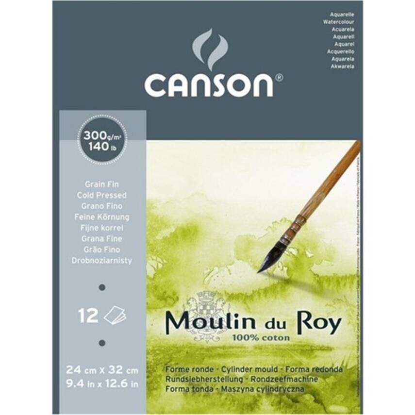 Canson Moulin Du Roy Watercolor Block30x40 300 g 12s - 1
