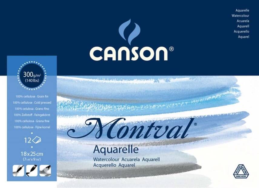 Canson Watercolor B. 18*25 Montval 300 Gr. - 1