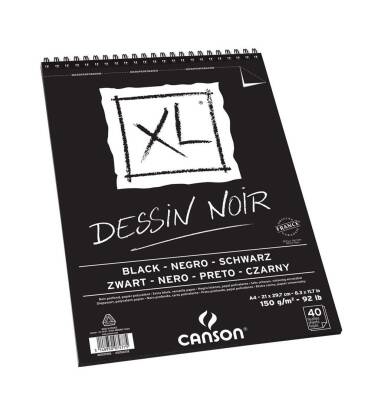 Canson Xl Black Spiral Block 150 Gr A4 40 Pages (1)