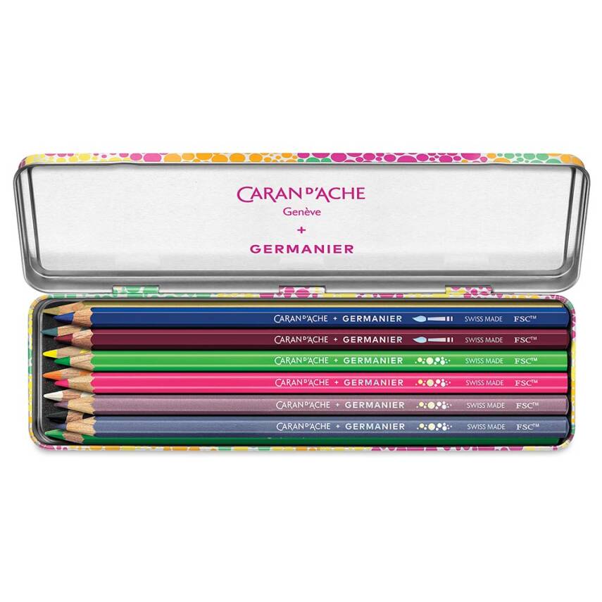 Caran d'Ache Germanier Dry Colour Pencil Set, 13 Colours - 3