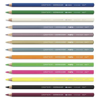 Caran d'Ache Germanier Dry Colour Pencil Set, 13 Colours - 4