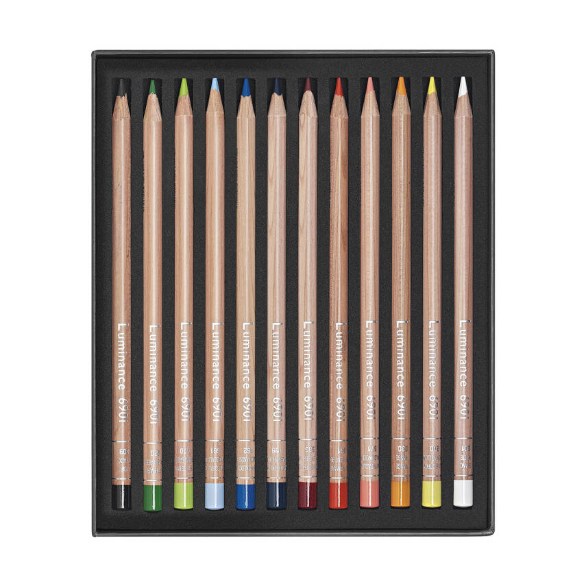 Caran d'Ache Luminance 6901 Kuru Boya Kalem Seti 12 Renk - 4