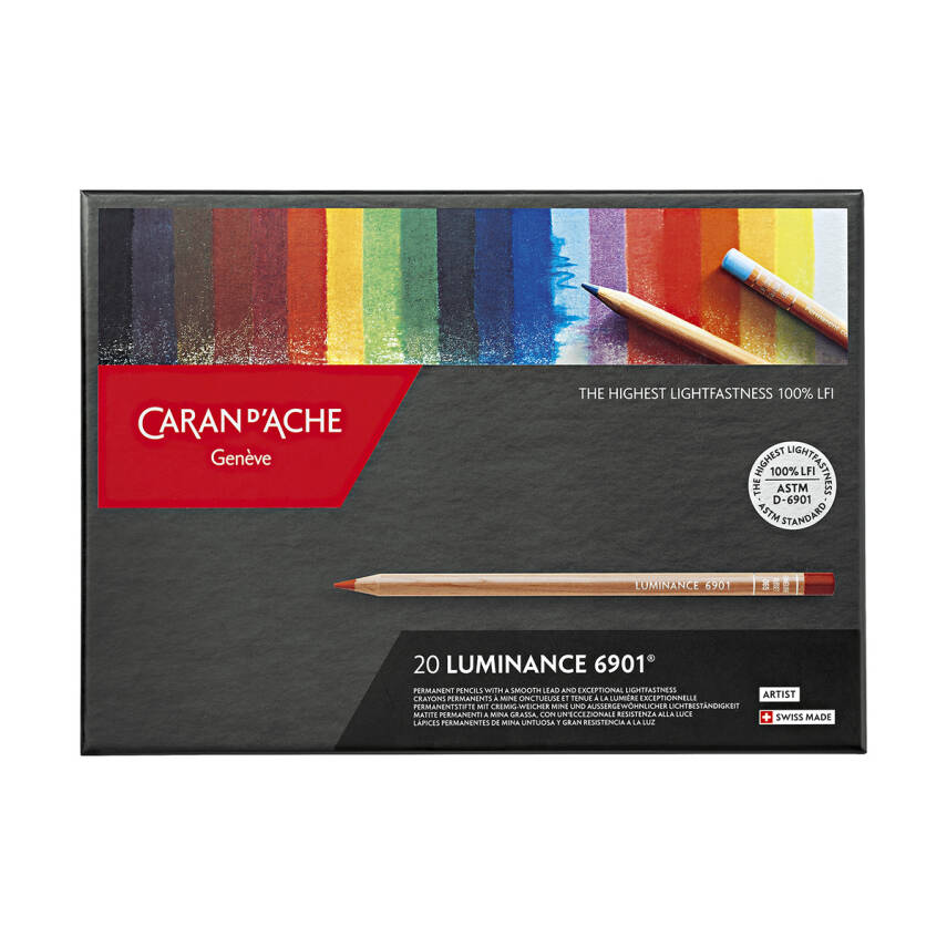 Caran d'Ache Luminance 6901 Kuru Boya Kalem Seti 20 Renk - 2