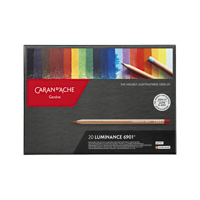 Caran d'Ache Luminance 6901 Kuru Boya Kalem Seti 20 Renk - 3