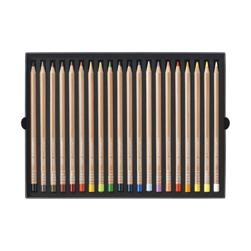 Caran d'Ache Luminance 6901 Kuru Boya Kalem Seti 20 Renk - 4
